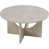 En.casa Couchtisch 'Rindal' rund 80 x 42 cm Betonoptik, hell