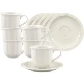 Villeroy & Boch Manoir Espressotasse mit Untertasse 80 ml 6er Set