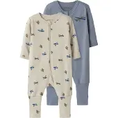 Name it Schlafanzug - 2er-Pack - NOOS - NbmNightsuit - Peyote/W/ - - 50 - Schlafanzüge