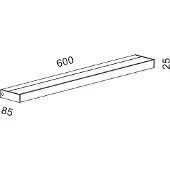 SERIEN LIGHTING SML² 600 LED Wall-Schwarz - satinée/satinée; mit LED (2700K)