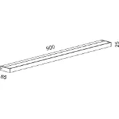 SERIEN LIGHTING SML² 900 LED Wall-Schwarz - satinée/satinée; mit LED (3000K)