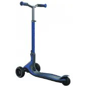 Globber ULTIMUM – Tretroller Kinder Erwachsene, 125/90 mm extra breit, ABEC 7, 3-rädrig, höhenverstellbar, dunkelblau