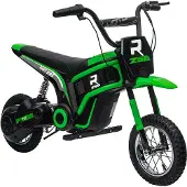 HOMCOM Kinder Elektro Motorrad, 12V Kindermotorrad mit Hupe, Leuchte, Grün
