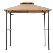 Grasekamp Grillpavillon BBQ 1,52x2,44m inkl. Flammschutzdach sand