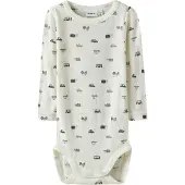 Name it Body l/ä - Wolle - Rib - Noos - NbmWang - Snow White/Sma - - 56 - Body L/Ä