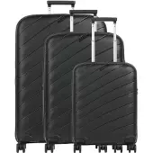 Travelite Burano 4W Trolley-Set L / M / S Black schwarz 75cm