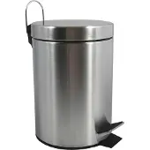 MSV Treteimer - Edelstahl - silber poliert - 3 Liter - 16 x 25 cm
