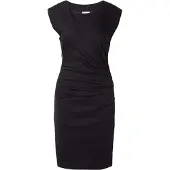 Kaffe Midikleid "Damen Kleid India", Damen, Gr. M, N-Gr, schwarz (schwarz deep), Obermaterial: 80% Polyester PES. 17% Viskose CV. 3% Elasthan EL., Kleider Midikleid
