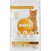 IAMS Adult Hairball Katzenfutter mit frischem Huhn | 2 x 10 kg