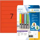 Herma Ordneretiketten A4, 192 mm lang, permanent haftend/bedruckbar, 140 Stück, rot