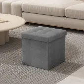 Songmics Sitzhocker, Sitzbank mit Stauraum, 30 x 30 cm LSFB35028G02