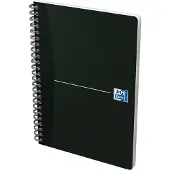 Oxford Power Spiralbuch Oxford Smart Black DIN A5, Softcover, kariert, 90 Blatt, SCRIBZEE-kompatibel, 5 Stk., Optik Paper, weiß