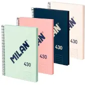 Milan A4 Spiralblock Mit Hardcover 80 Blatt 95g/m2 4 Einheiten