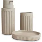 Olsen Home - Bathroom Set, 3 Parts - Light Warm Grey - E