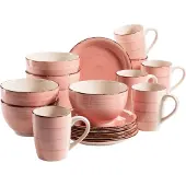 MÄSER Kaffeeservice OTTO HOME "Geschirr-Set, Service BELL TEMPO, Keramik, 18 Teile für 6 Personen", orange (koralle), 18, Keramik, Geschirr-Sets, Kaffeeservice, mit Spiraldekor, 18 Teile, für 6 Personen