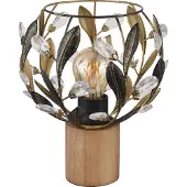 Globo Lighting Tischleuchte Holz braun, 1x E27
