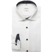 Seidensticker Businesshemd "Schwarze Rose", Herren, Gr. S (38), normale Ärmellängen, weiß, 100% Baumwolle, unifarben, slim fit, 2-Knopf-Manschette, Hemden Businesshemd, Slim 1/1 Kentkragen Uni