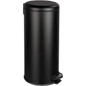 Wenko Müll Eimer 30L Abfall Tret Küchen Leman Schwarz Absenkautomatik