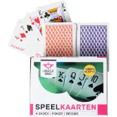 Longfield Karten spielen 100% Plastik, 2 Sätze in Art Dust Box