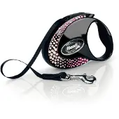 Flexi automatische Hundeleine Glam S Petite Komposition schwarz 3m