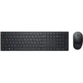 Dell Pro-Tastatur und -Maus – KM5221W - deutsch (QWERTZ) - schwarz, Volle Größe (100%), Kabellos, RF Wireless, QWERTZ, Schwarz, Maus enthalten