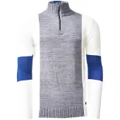 Rusty neal Feinstrick-Pullover im Colorblock-Stil mit Stehkragen