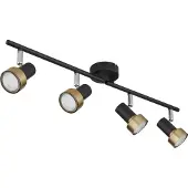 Globo 57917-4G, Schwarz, Metall, IP20, I, GU10, 25 W