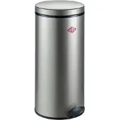 Wesco 127531-11 GASTRO Tretabfallsammler 127 in SILBER mit 22 Liter Volumen / Treteimer / Mülleimer