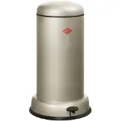 Wesco 134531-03 Baseboy 20 Abfalleimer in SILBER mit 20 Liter Abfallvolumen und Fußtritt / Treteimer / Mülleimer