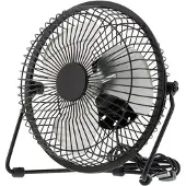 Deltaco FT-755, Haushalts-Lamellenlüfter, Schwarz, Tisch, 13 cm, USB, 2,5 W