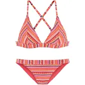 LASCANA Triangel-Bikini mit glitzernden Streifen