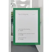 MAGNETOPLAN Inforahmen magnetofix, A4 Hoch-/Querformat, selbstklebend, PP, grün, 2 Stück