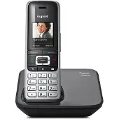 Gigaset Premium 100, DECT-Telefon, Kabelloses Mobilteil, Freisprecheinrichtung, 500 Eintragungen, Anrufer-Identifikation, Schwarz, Silber