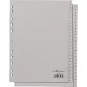 Durable Kunststoffregister, A4 hoch, Zahlen 1-52, grau