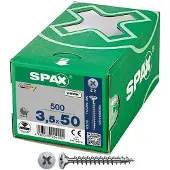 Spax Wirox Universelle Flachkopfschraube 3.5x50 Mm 500 Einheiten