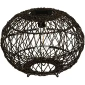 Atmosphera Rattanlampe mit Solarpanel 31 cm in Schwarz