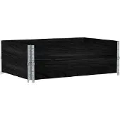 vidaXL Pflanzkasten Schwarz 120x80 cm Massivholz Kiefer
