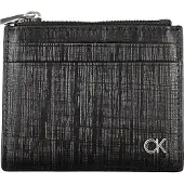 Calvin Klein Herren Brieftasche Schwarz mit Reißverschluss und zentralem Fach