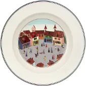 Villeroy & Boch Suppenteller "Suppenteller Dorf Design Naif ø 21 cm bunt"