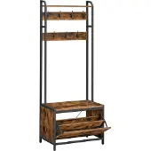 Vasagle Garderobenständer Barnet in Braun-Schwarz - (B)65 x (H)170 x (T)40 cm | Gr.: onesize