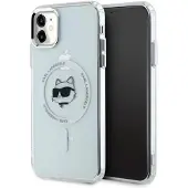 Karl Lagerfeld KLHMN61HLSCHH iPhone 11 / Xr 6.1" biały/white hardcase IML Metal Choupette Head MagS