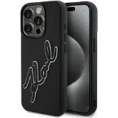 Karl Lagerfeld case passend für IPHONE 15 Pro KLHCP15L3DRKSDLK (3D Rubber Signature) black