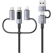Usams Kabel 6W1 Schnellladung 60W 1,2M Datenkabel Digital Dispay Aluminium Legierung Seria Sufeng Sj713