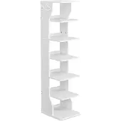 Hobby Hall Schuhregal schmal mit 7 Ebenen weiß B34LBS200T14