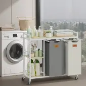 Hobby Hall Wäschekorb 2 Fächer, Wäschesammler 100 L, Wäschesortierer BLHB35311G01
