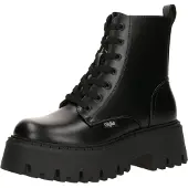 Buffalo Schnürboots "ASPEN LACE UP", Damen, Gr. 41, Textil, schwarz, Lederimitat, Schuhe Schnürboots, Plateauboots, Schnürboots, Freizeitschuh mit markanter Profilsohle