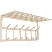 Loft42 Garderobenständer Jaimy - Beige - Metall - 6 Doppelhaken - 80x35x30