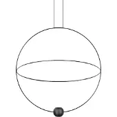 Lodes Elara Pendelleuchte Large 3000K Black - , dimmbar, Schwarz, für Wohnzimmer, Metall