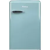 Amica KS 15612 T, Kühlschrank mit Gefrierfach im Retro Design, 85 cm Höhe, ice blue,