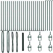 vidaXL Sechseckzaun mit Betonsockel 50 x 1,5 m PVC-beschichteter Stahl